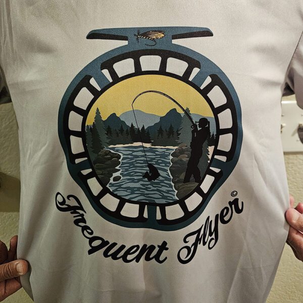 Frequent Flyer - Dark Gray Sun Shirt - Image 3